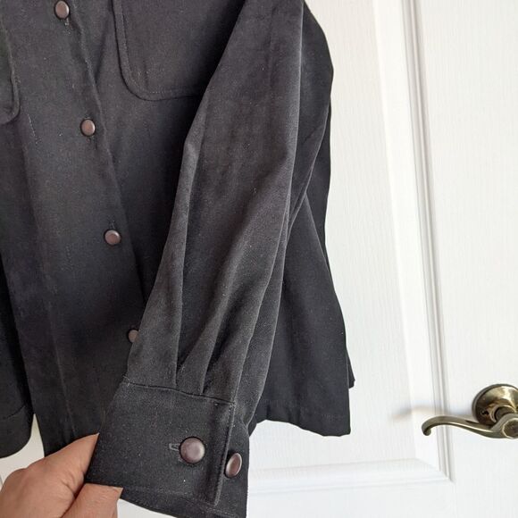 Vintage Black Shacket Suede XL @O - Picture 6 of 6